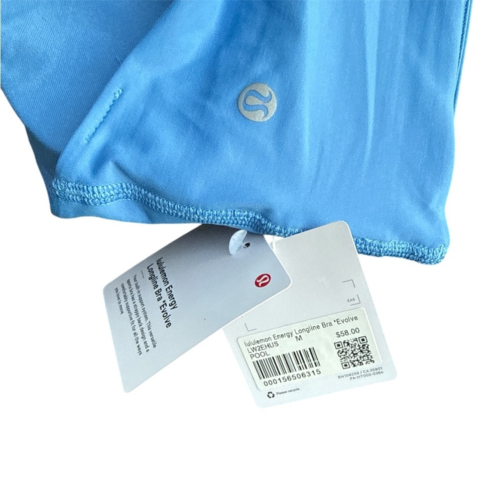 Lululemon Energy Longline Bra Evolve Pool Blue NWT Medium - Picture 5 of 5